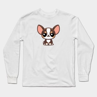 Cute Chihuahua 01 - Kawaii Sticker | Dog Mom, Dog Dad Long Sleeve T-Shirt